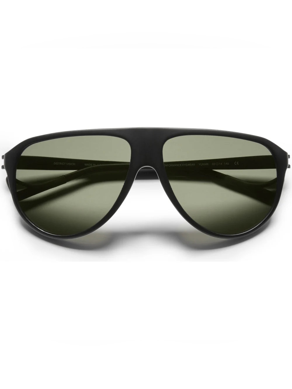 District Vision Yukari - Black Aviator Sunglasses with black Lenses